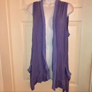 Lori Goldstein Sleeveless Vest PURPLE (XL)